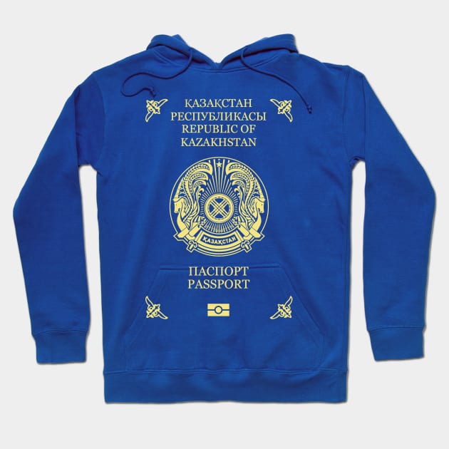 Kazakhstan passport Hoodie by Travellers